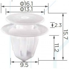 Клипса для Honda - 12152 - 91560-S04-003 