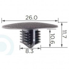 Клипса Крышки Двигателя Mitsubishi - 13394 - MU001282